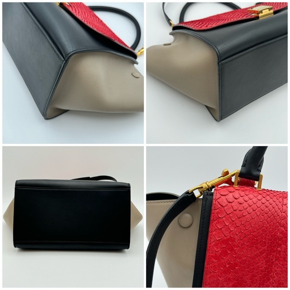 Celine Trapeze Medium Python Multi-Colored Shoulder Bag - Picture 7 of 11